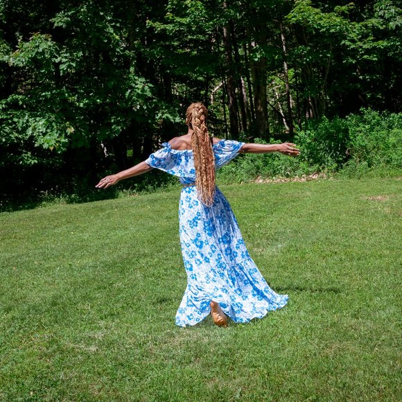 NWT Resortwear Blue Floral Maxi Dress - All Things Mochi | Size Small - Picture 9 of 9